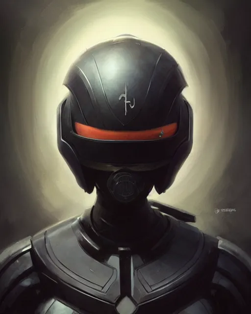 Prompt: smooth black helmet, by greg rutkowski, mark brookes, jim burns, tom bagshaw, magali villeneuve, trending on artstation