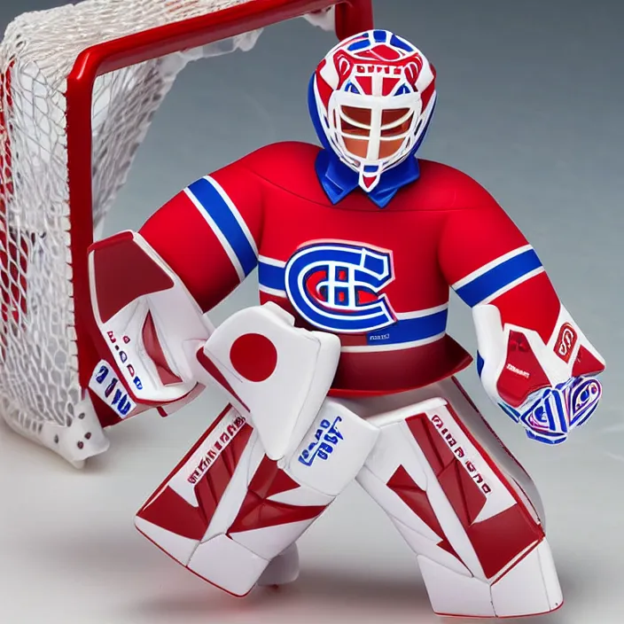 Image similar to Carey Price Goaltender, An anime Nendoroid of Carey Price, goalie Carey Price, number 31!!!!!, full ice hockey goalie gear, Montreal Habs Canadiens figurine, detailed product photo