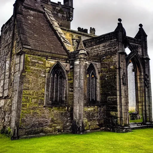 Image similar to st. conan's kirk castle, scotland