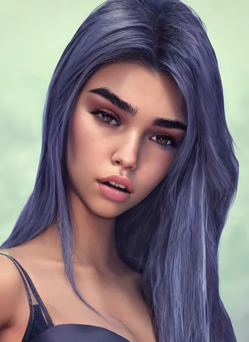 Image similar to Madison Beer as a video game character, digital art, unreal engine, unreal engine render, blender render, render, 4k, coherent