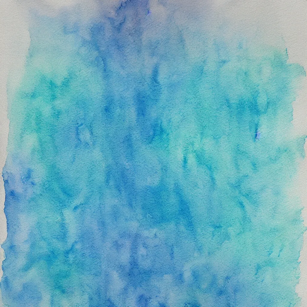 Prompt: aqua to blue ombre, watercolor, wash, light, grainy