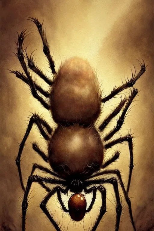 Image similar to miss of the world spider | esoteric symbolism | jean - baptiste monge, esao andrews, bastien lecouffe - deharme, tim jacobus, ken currie | ultra - detailed realism, soft cinematic lighting, hi - fructose, artstation, high - quality, ink watercolors wes anderson poster art