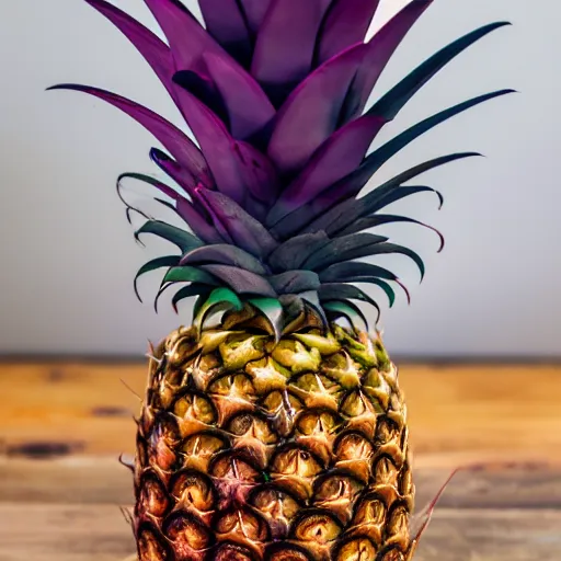 Prompt: product photo of a pineapple designed as a rocket weapon, highly detailed, balanced colors