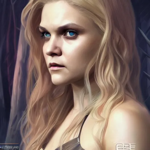 Image similar to beautiful Eliza Taylor as Rosemarie Hathaway from Vampire Academy movie as GTA character, vampires fantasy, closeup, D&D, intricate, elegant, highly detailed, digital painting, artstation, concept art, matte, sharp focus, illustration, art by Artgerm and Greg Rutkowski and Alphonse Mucha