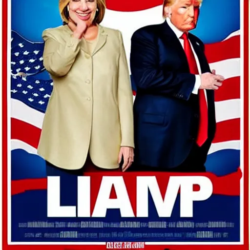Image similar to poster of the movie : a small loan, starring donald trump and hillary clinton
