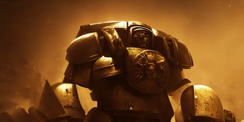 Image similar to warhammer 4 0 k spacemarine, moody lighting, octane render, 8 k