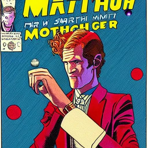 Image similar to matt smith retro minimalist portrait moebius starwatcher comic by jean giraud, 8 k