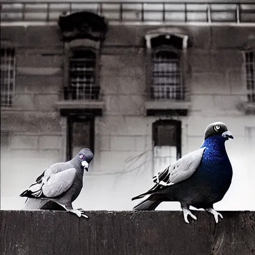 Image similar to “the next big album cover from the hottest pigeon rap group this year!, album cover, photo”