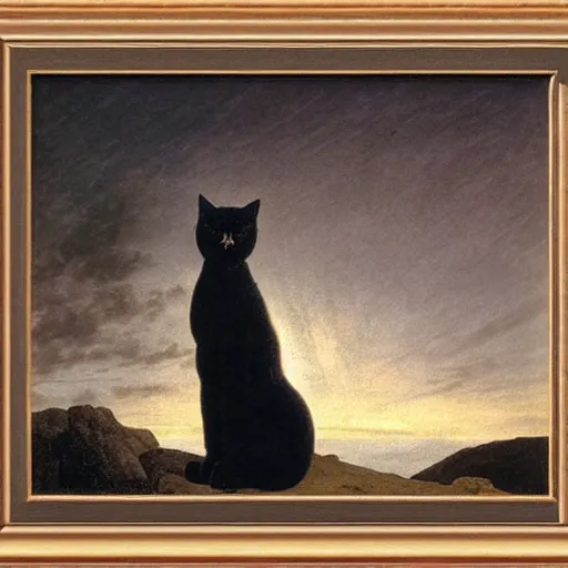 Image similar to cats by Caspar David Friedrich