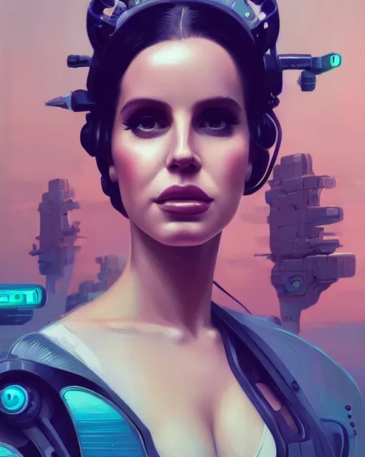 Prompt: portrait of lana del rey as a cyborg. intricate abstract. intricate artwork, by tooth wu, wlop, beeple, dan mumford. concept art, octane render, trending on artstation, greg rutkowski very coherent symmetrical artwork. cinematic, key art, hyper realism, high detail, octane render, 8 k, iridescent accents