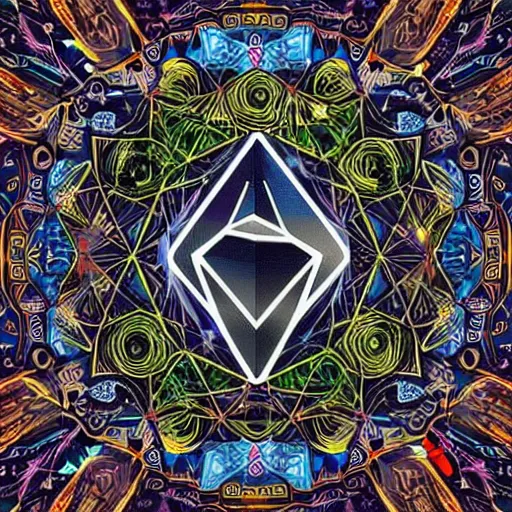 Prompt: ethereum cryptocurrency art