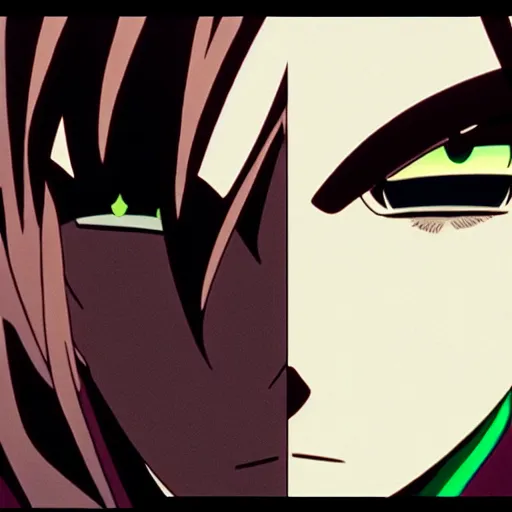 Prompt: eccentric Lelouch Lamperouge, mysterious man, Mappa studio, color correction, beautiful eyes, anime Code Geass