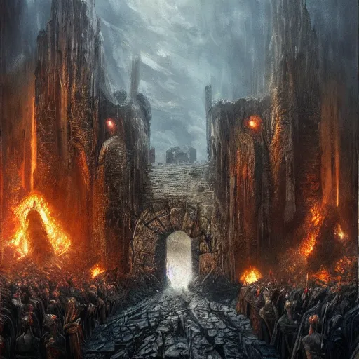 Prompt: the ruins of old Valyria, Game of Thrones, HBO, epic fantasy art, oil painting