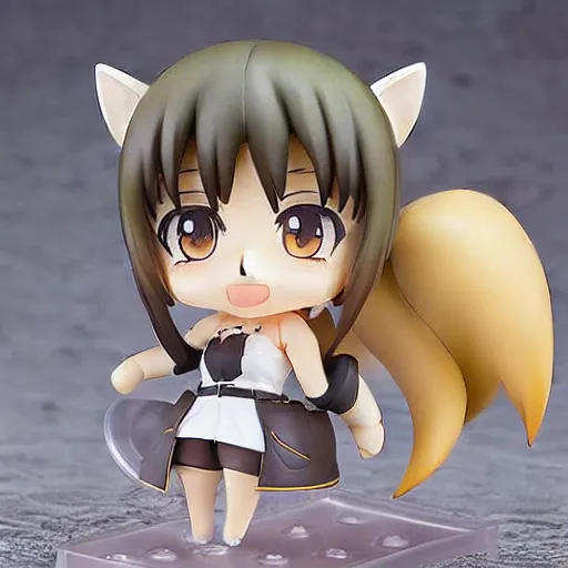 Prompt: an anime nendoroid figurine of cute caracal, fantasy, figurine, product photo