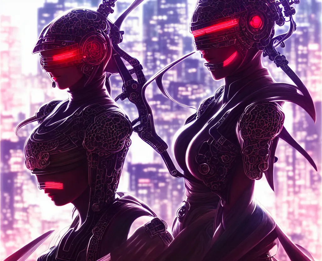 Image similar to portrait futuristic ninja gaiden armor girl, at future neon light hong kong rooftop, ssci - fi and fantasy, intricate and very very beautiful and elegant, highly detailed, digital painting, artstation, concept art, smooth and sharp focus, illustration, art by tan zi and ayanamikodon and alphonse mucha and wlop