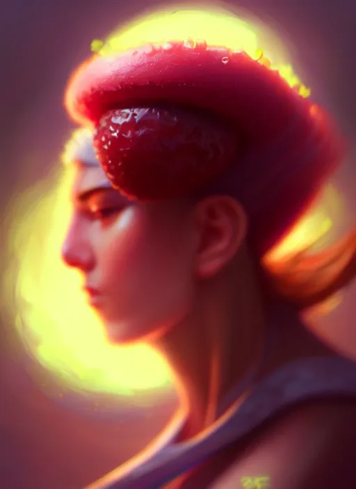 Image similar to a smoothie flavored donut, diffuse lighting, fantasy, highly detailed, photorealistic, digital painting, artstation, illustration, concept art, smooth, sharp focus, in the style of tom bagshaw