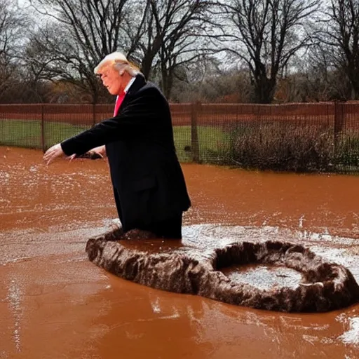 Image similar to trump play in mud