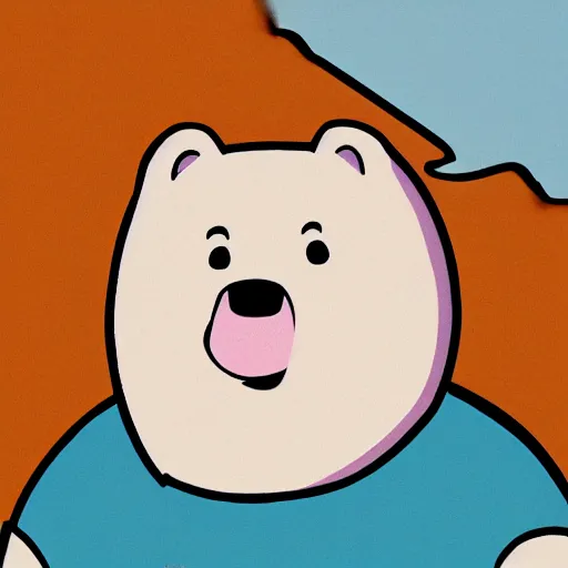 Image similar to ice bear from we bare bears