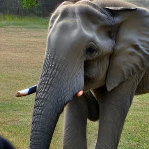 Image similar to photo of an elephant getting a pcr covid 1 9 test