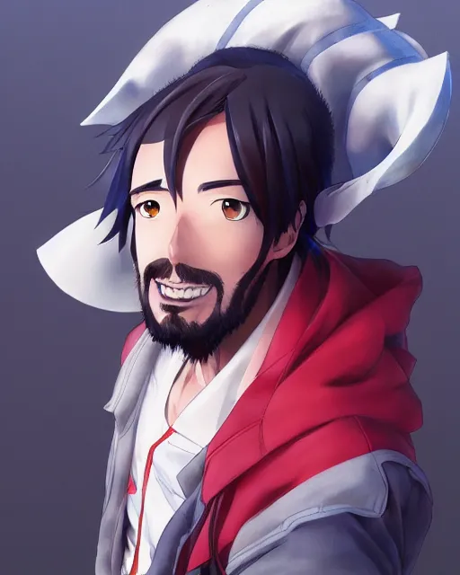 Image similar to anime portrait of Kevin Smith as an anime man by Stanley Artgerm Lau, WLOP, Rossdraws, James Jean, Andrei Riabovitchev, Marc Simonetti, and Sakimichan, trending on artstation