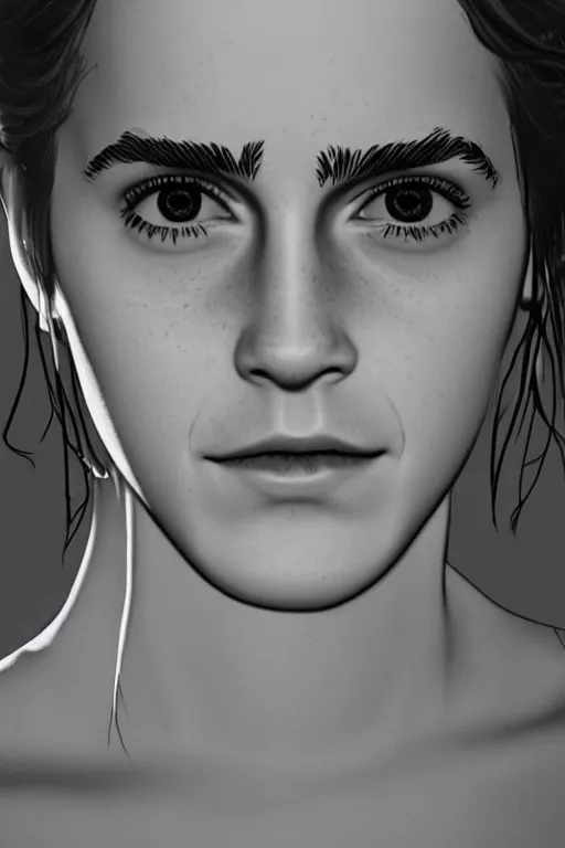 Image similar to picture of scp emma watson by scp foundation, photorealistic, horror