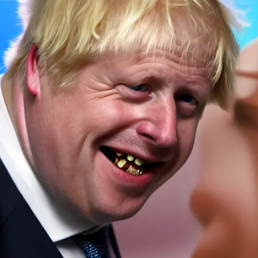 Image similar to Boris Johnson getting voted off the love island, highly detailed, professional photograph, sharp focus