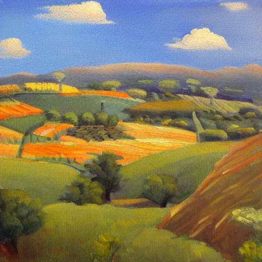 Prompt: landscape of provence in france oil painting