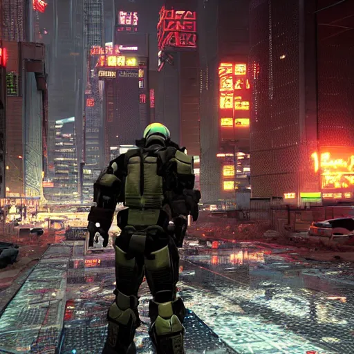 Image similar to NeoTokyo is a multiplayer tactical first-person shooter total conversion modification of Half-Life 2 in a futuristic cyberpunk setting, created by American developer Studio Radi-8.