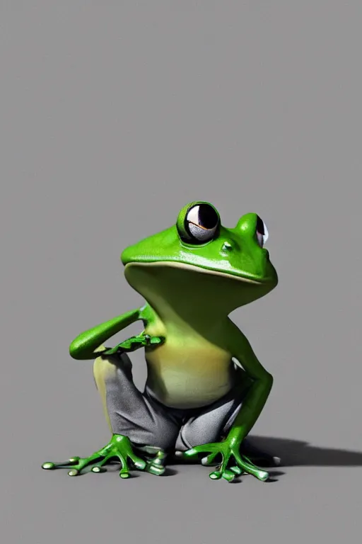Prompt: a frog wearing a formal overcoat, portait photo profile picture, hyperrealistic concept art, octane render, unreal engine 5, digital art hi