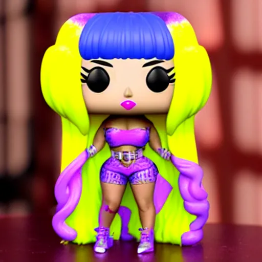 Image similar to a pop figure of doja cat