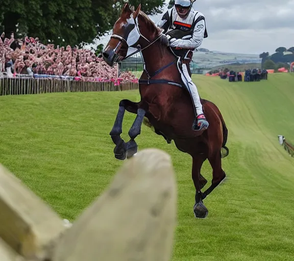 Prompt: A horse is setting a new record at the Goodwood Festival of Speed Hillclimb, award winning photo