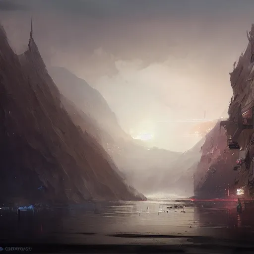 Image similar to Concept art, Hong Kong, 8k, james gurney, greg rutkowski, john howe, artstation