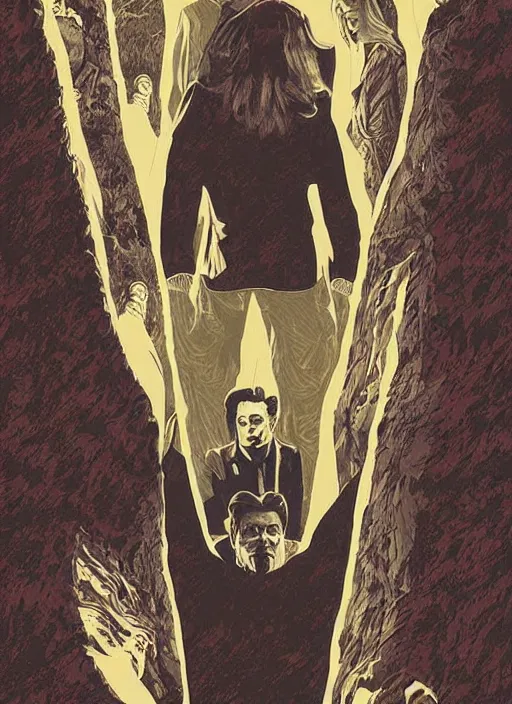 Image similar to twin peaks movie poster art by gary pullin