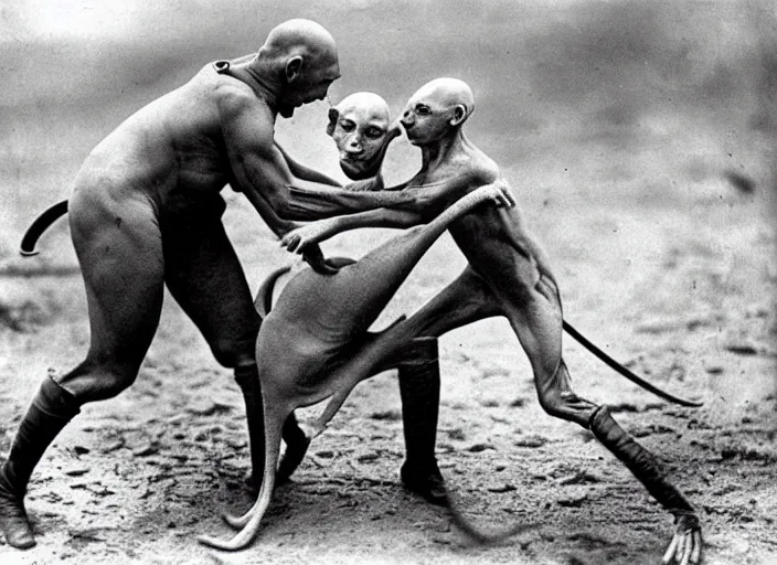 Image similar to hairless sphynx cat fighting in wwi