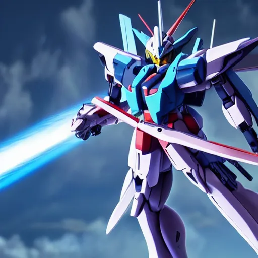 Prompt: gundam 00 Exia fly in the sky,with GN-Drive ,highly detailed,unreal engine 4,4k