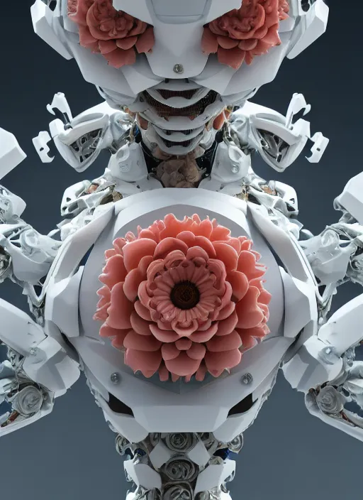 Image similar to biomechanical white yoga room made of corals, daisies, roses, well contoured smooth fair walls, up close shot, sharp focus, global illumination, radiant light, alexandre ferra white mecha, irakli nadar, octane highly render, 4 k, ultra hd,