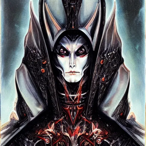 Prompt: Beautiful Sauron in the style of Ayami Kojima, portrait