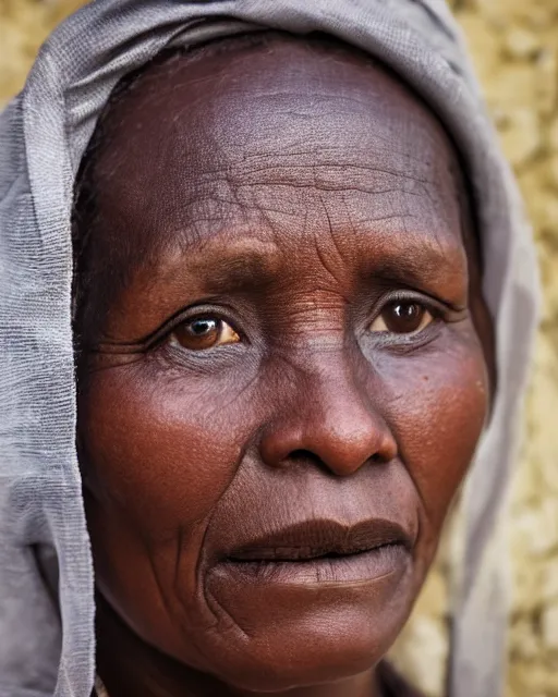 Image similar to a close up portrait photo of daisy pagac, consultant in chad, by paula lehner