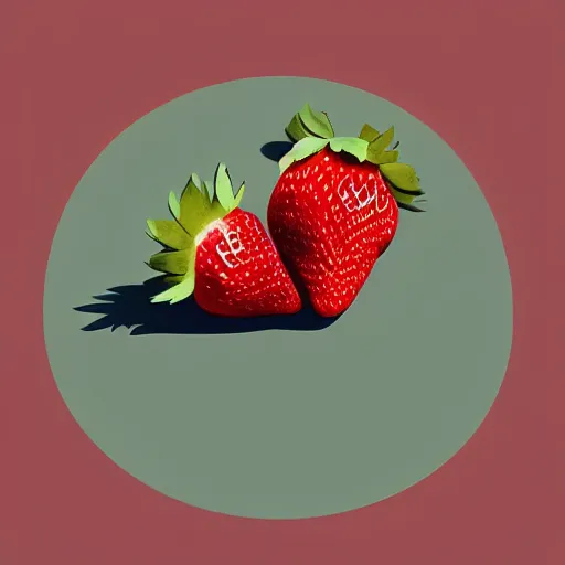 Image similar to Goro Fujita ilustration freshly cut strawberry, fluffy fruit full of liquid and freshly picked flavor, painting by Goro Fujita, sharp focus, highly detailed, ArtStation