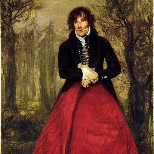 Image similar to rumpelstiltskin as an 1 8 th century nobleman, painted by john everett millais