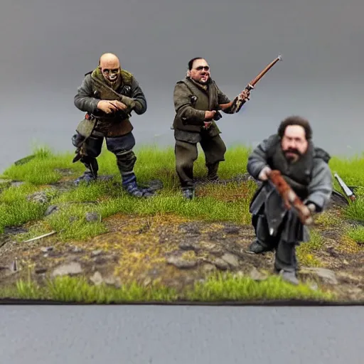 Prompt: danny devito painted wargaming miniature, bolt action, higly detailed, 4 k