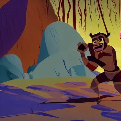 Image similar to still from genndy tartakovsky's primal, 4 k cinematic