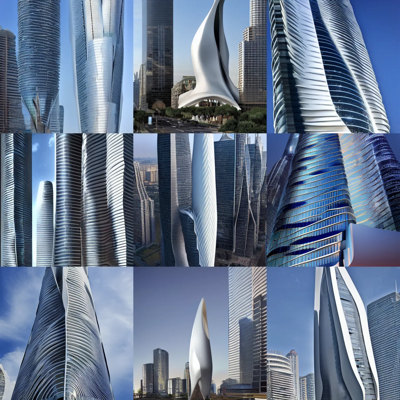 Prompt: Transco Tower designed by Zaha Hadid