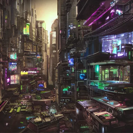 Image similar to cyberpunk slums