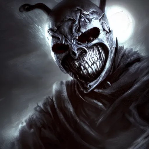 Prompt: photorealistic dark fantasy concept art of nightmare sans with his eye glowing, dynamic lighting, stunning visuals, ray tracing, beautiful scenery, cinematic, full body portrait, ultra detailed, hyper detail, stunning detail