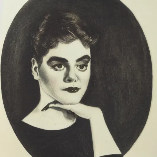 Image similar to a portrait in the style of charles dana gibson and charles dulac and virgil finlay.