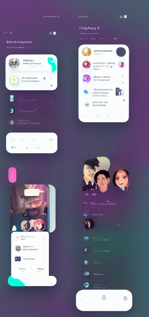 Image similar to the user interface of an app that allows groups to easily access vcf files for contact sharing, trending on dribbble, artstation, behance. made in figma, ux, graphic design, user experience design, cuberto, ios