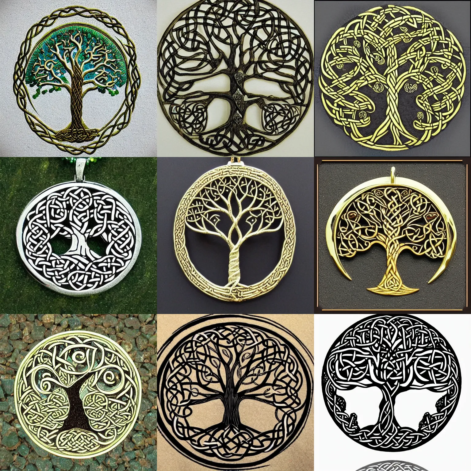 Prompt: a tree of life made with celtic symbols, intricate detailed, in the style of The Lord of the Ring