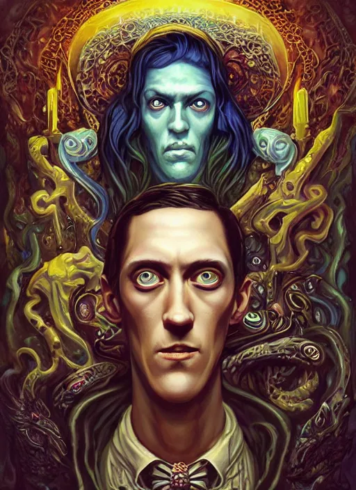Prompt: lovecraft lovecraftian portrait of king arthur, pixar style, by tristan eaton stanley artgerm and tom bagshaw, dali