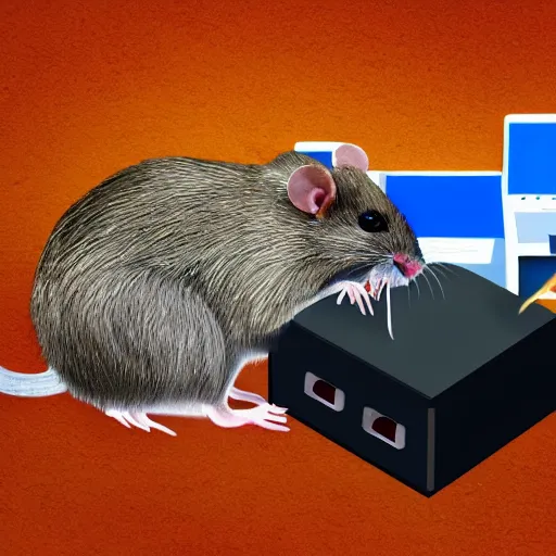 Image similar to rat eats the internet